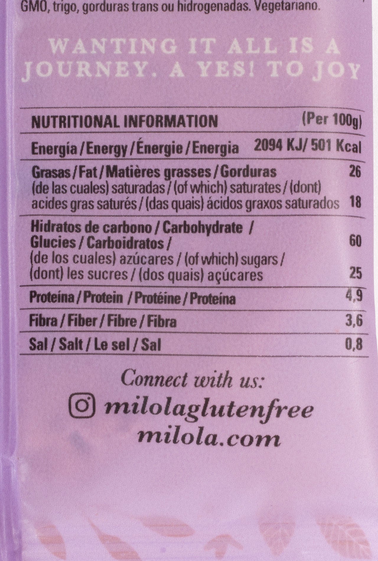 Galleta MILOLA Avellana chips 50g