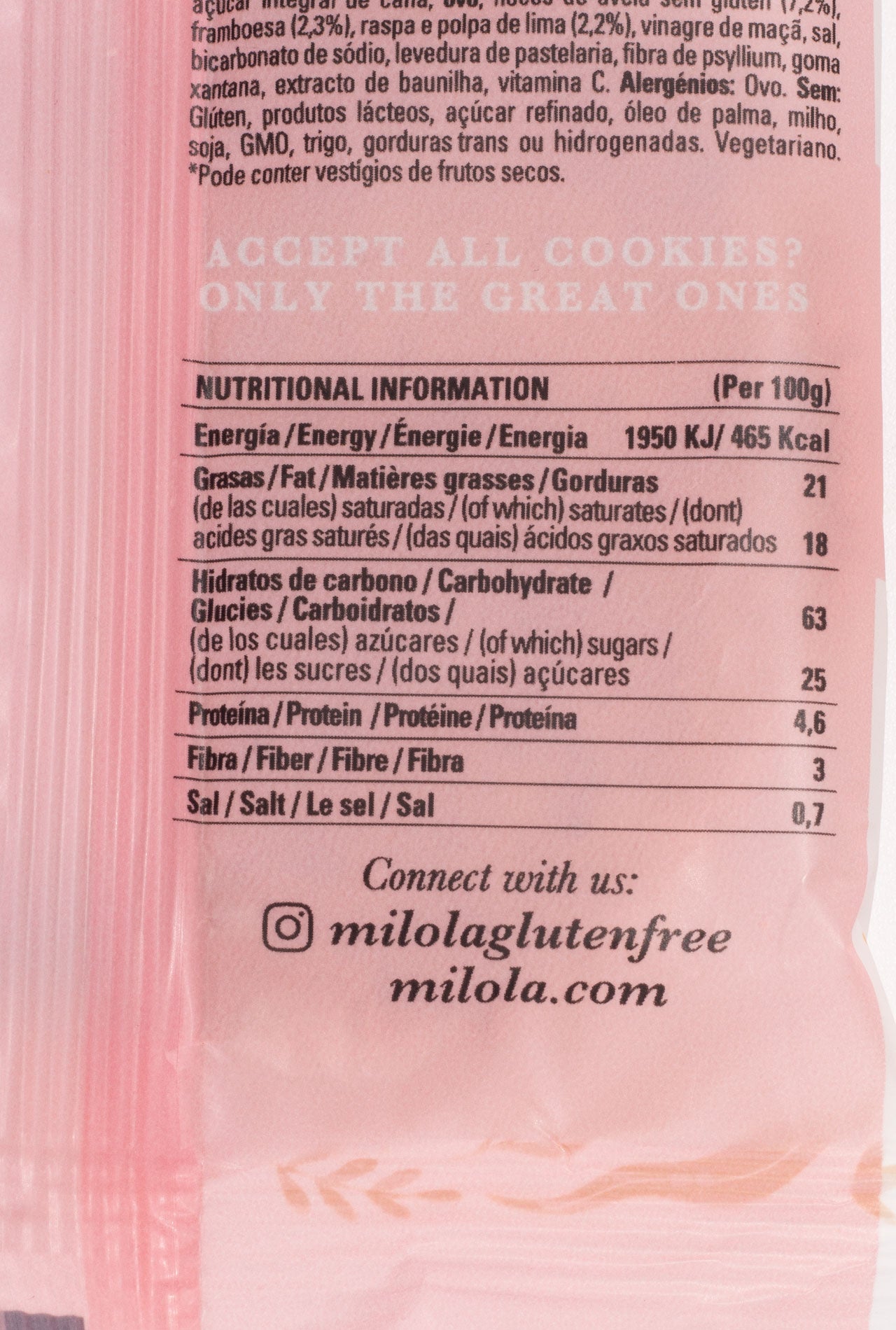 Galleta MILOLA Avena y frambuesa 50g