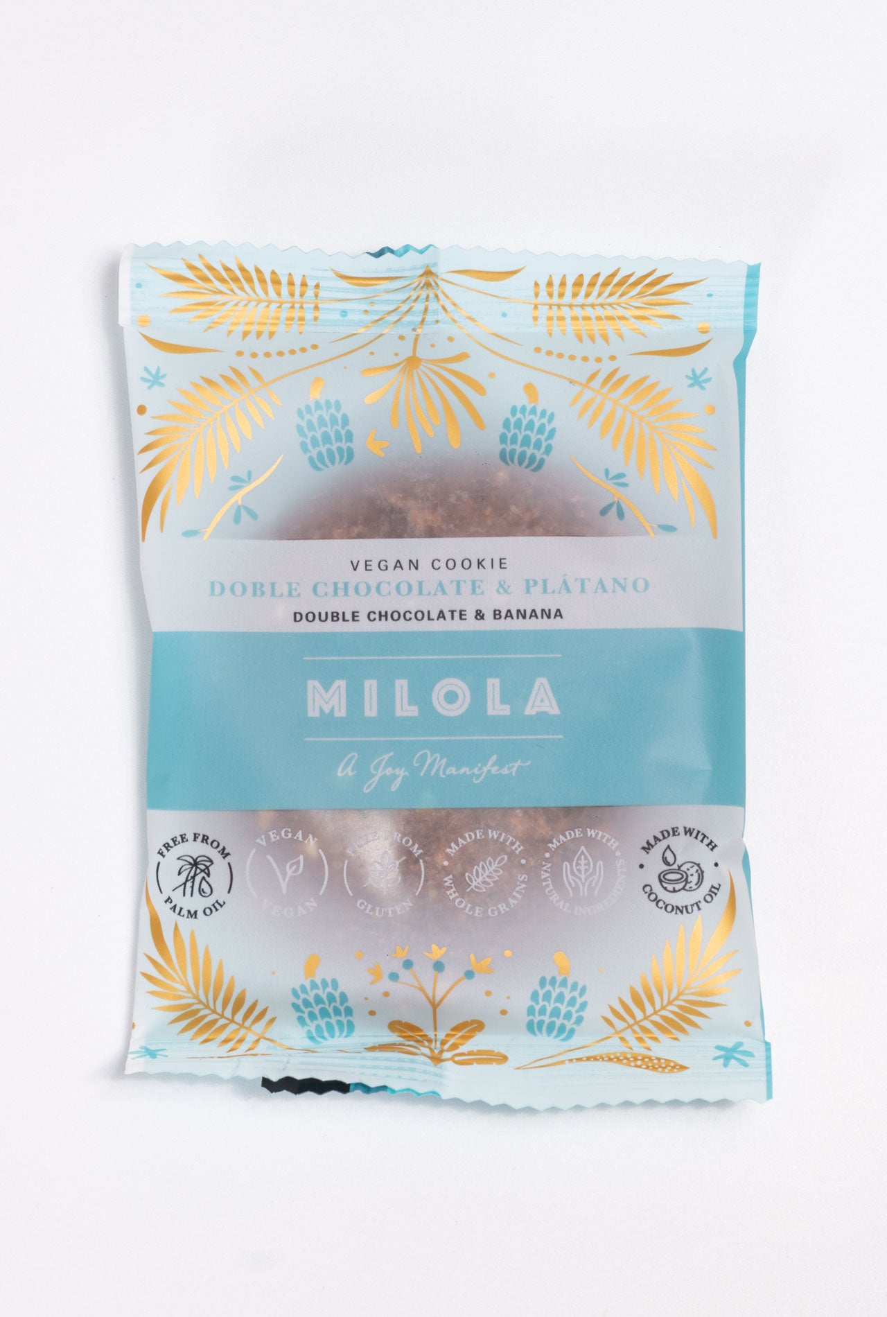 Galleta MILOLA Doble chocolate y plátano 50g