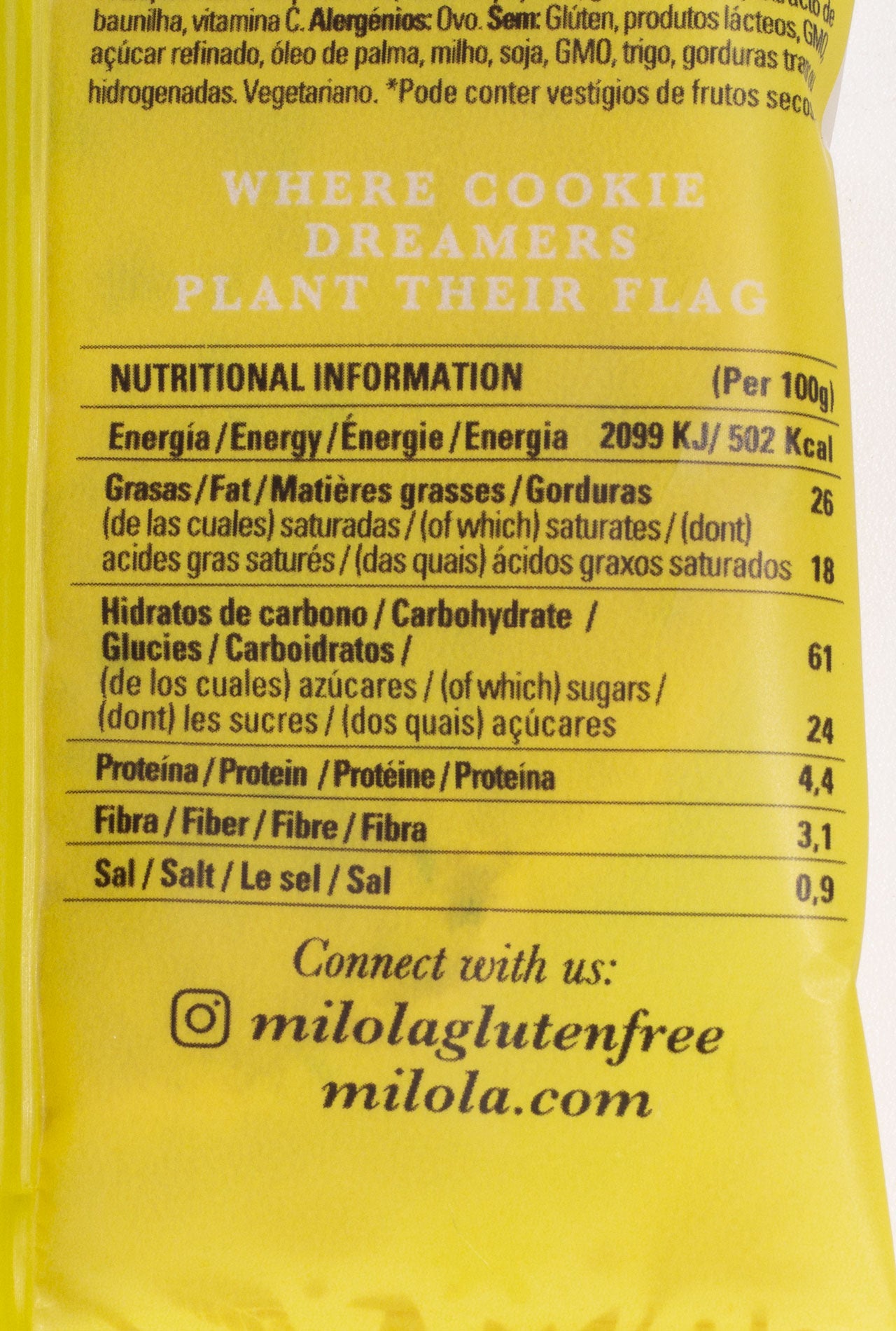 Galleta MILOLA Limón y chía 50g
