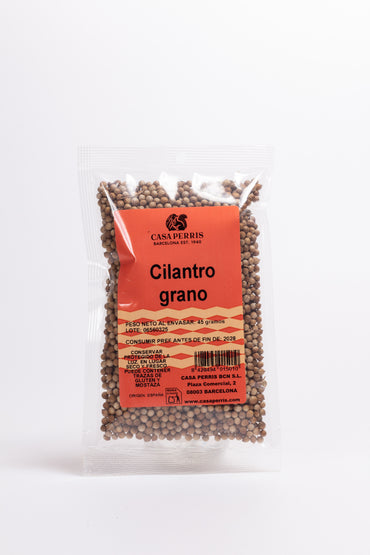 cilantro en grano