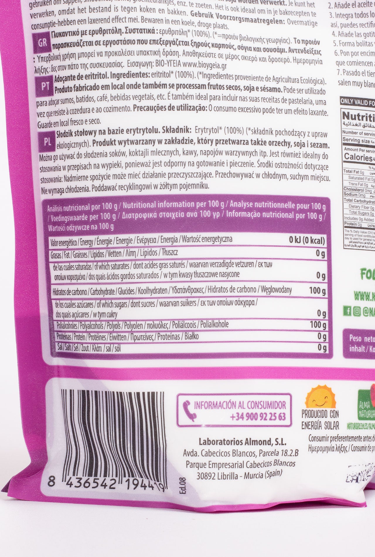 Eritritol natur green bolsa 500ml