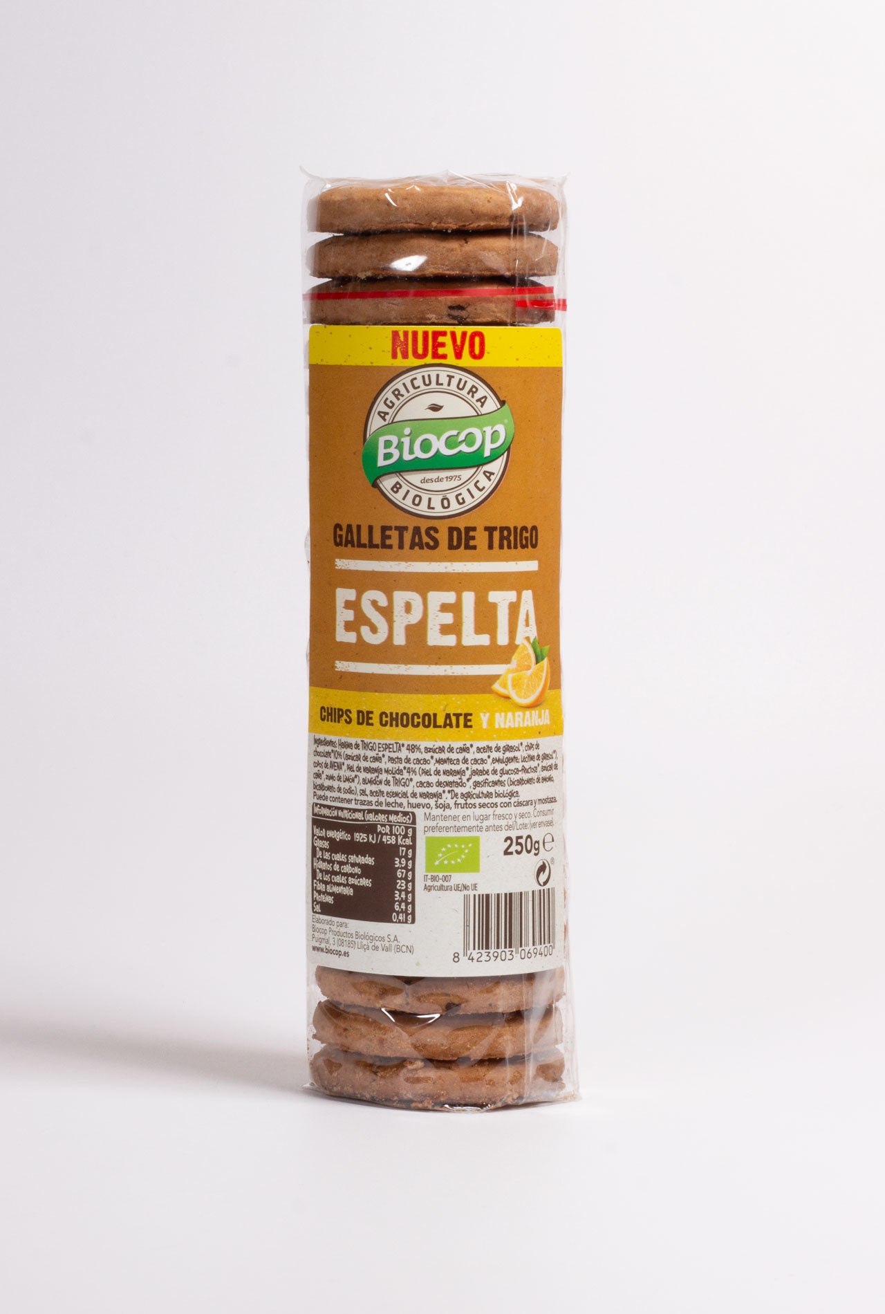 galletas de espelta naranja y choco biocop