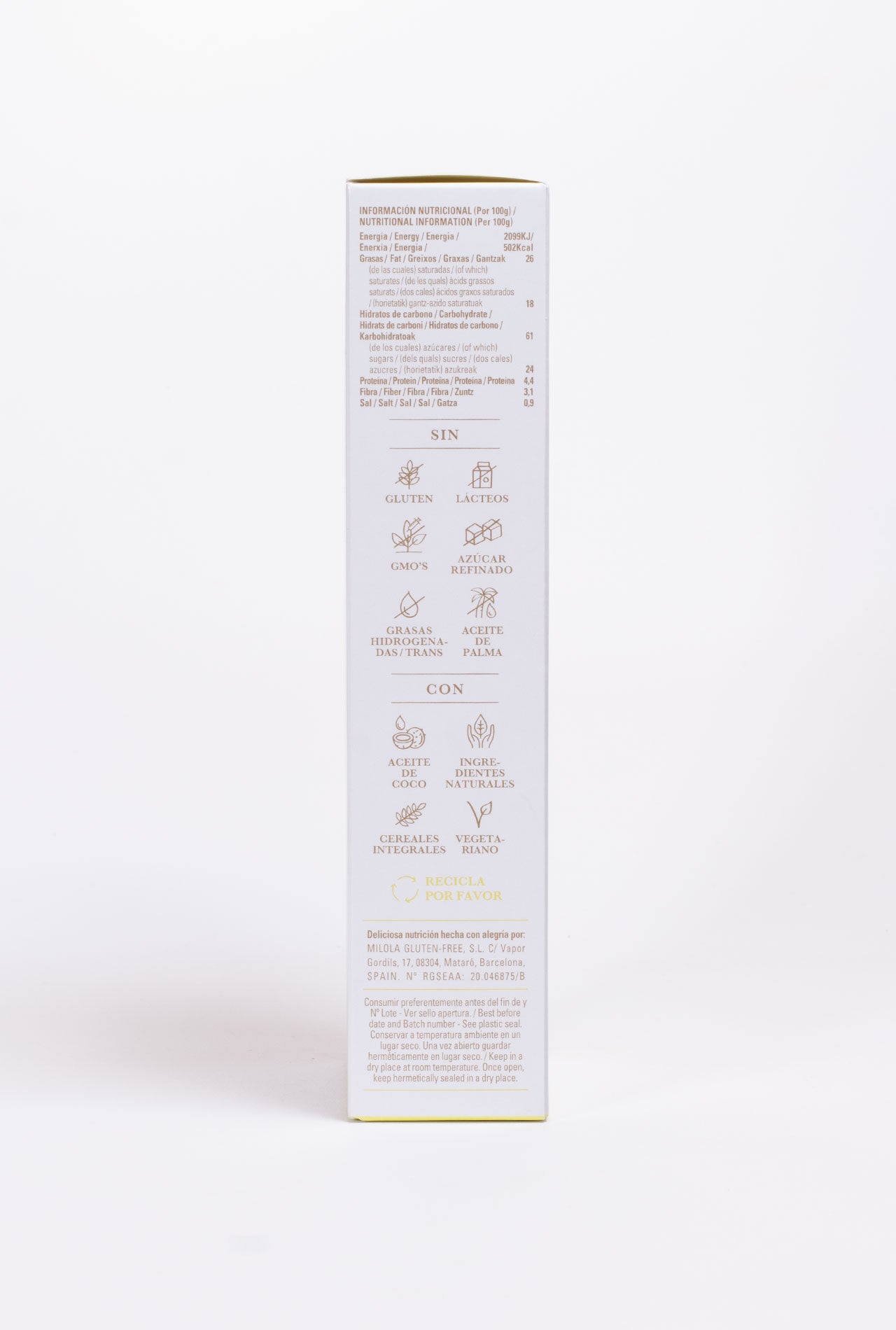 Galetes MILOLA Llimona i chía 140g