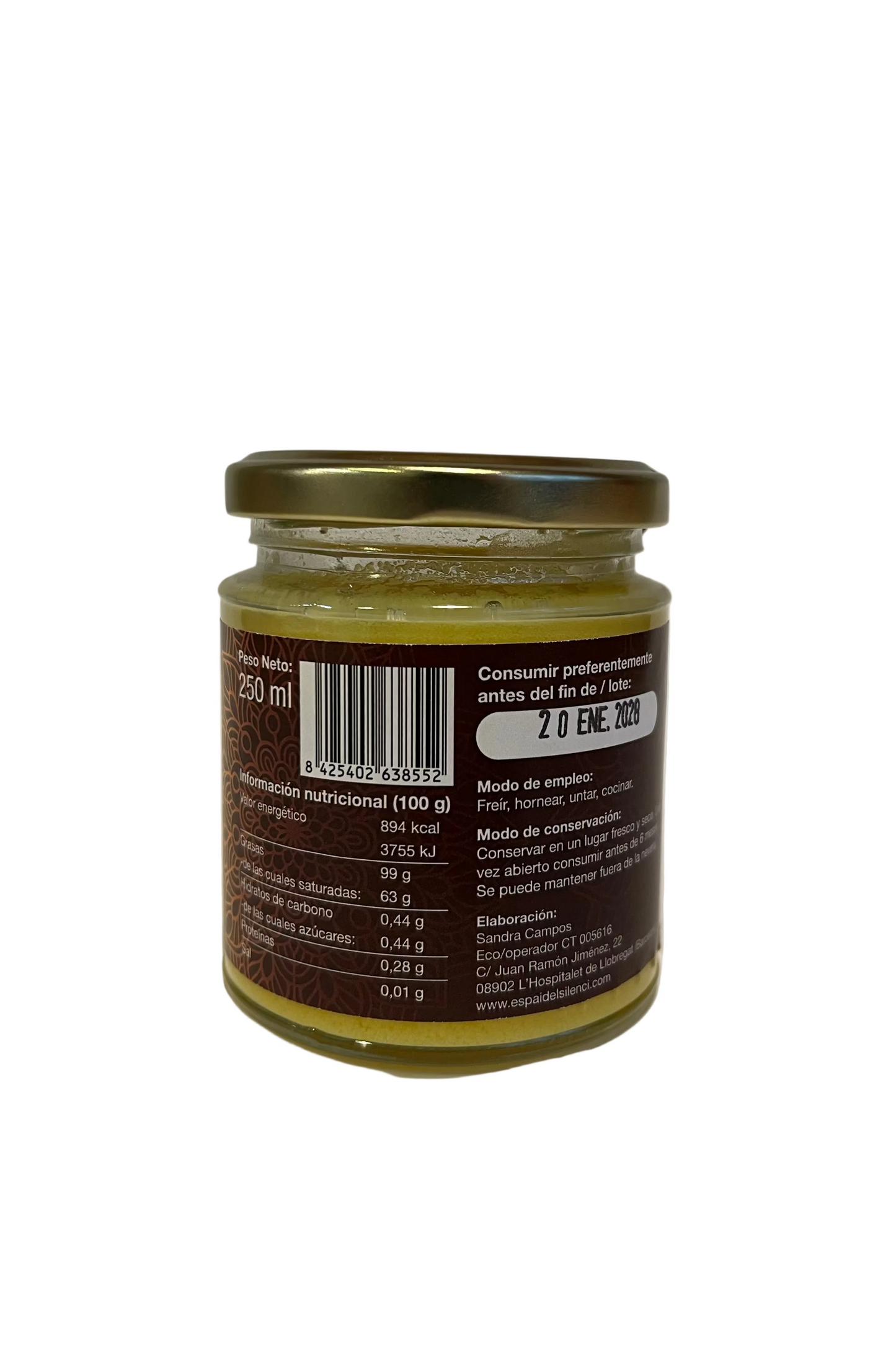 Ghee de vaca eco 250 mL