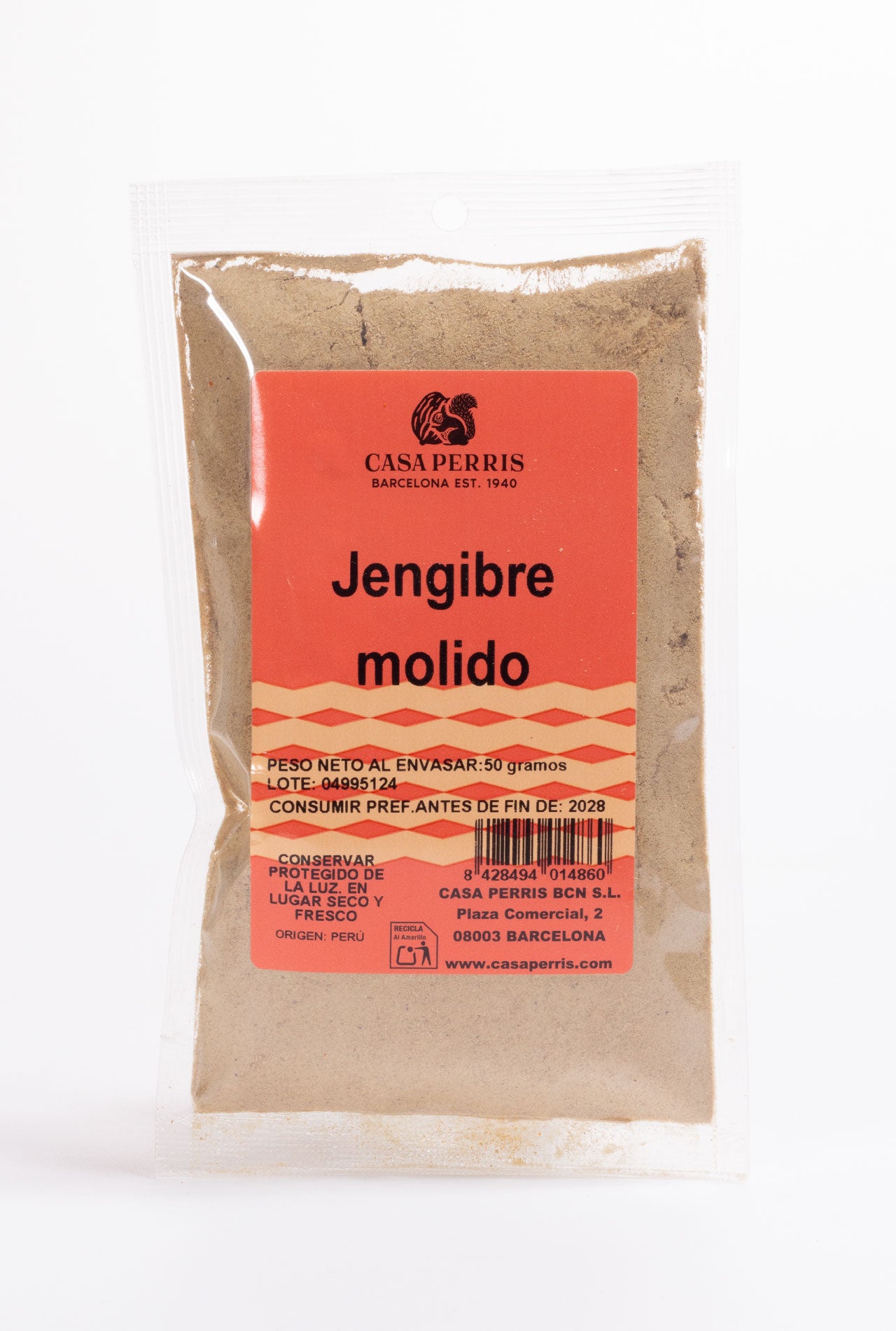 jengibre molido en polvo