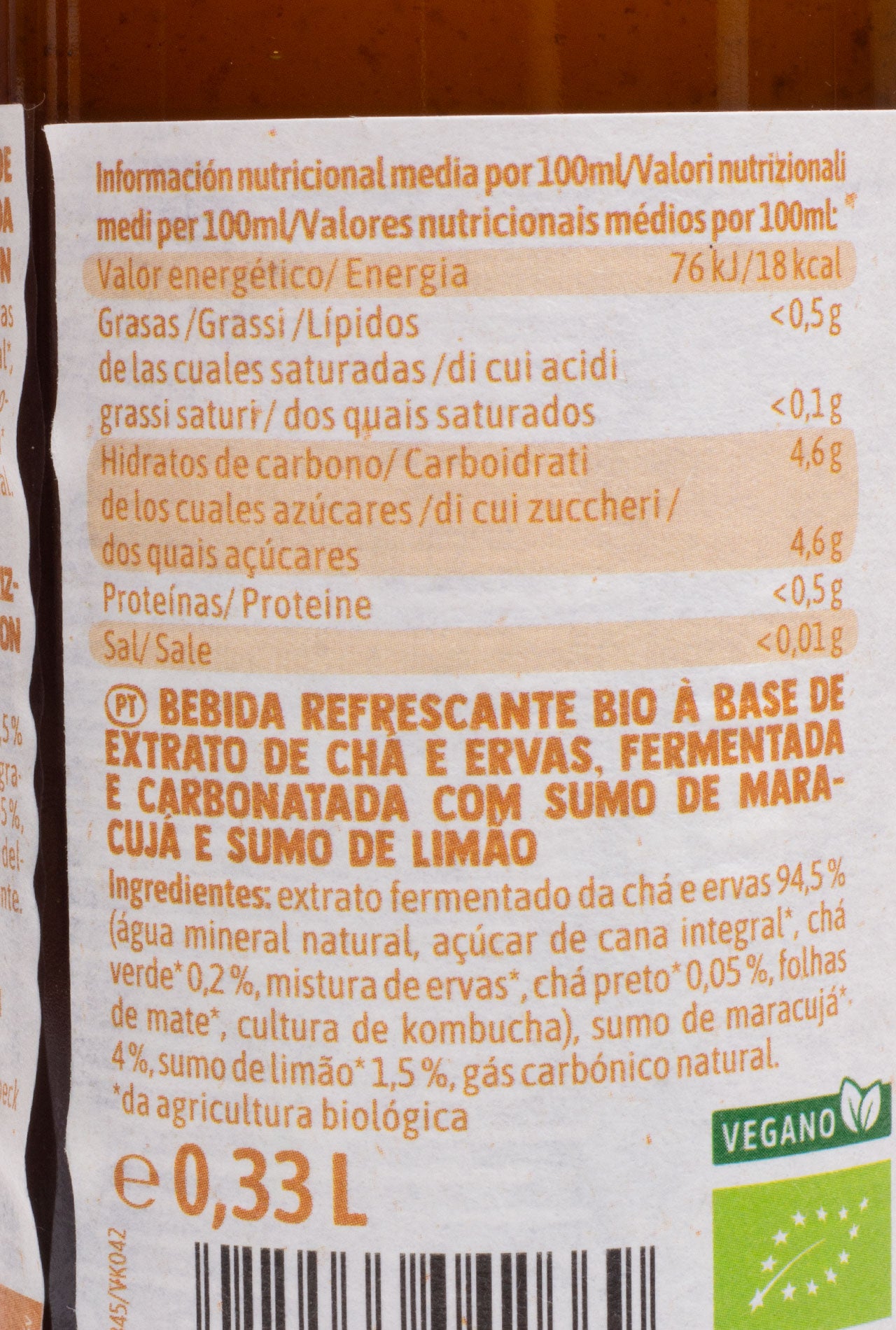 Kombucha-de-133-ml maracuya y limon inf nutricional