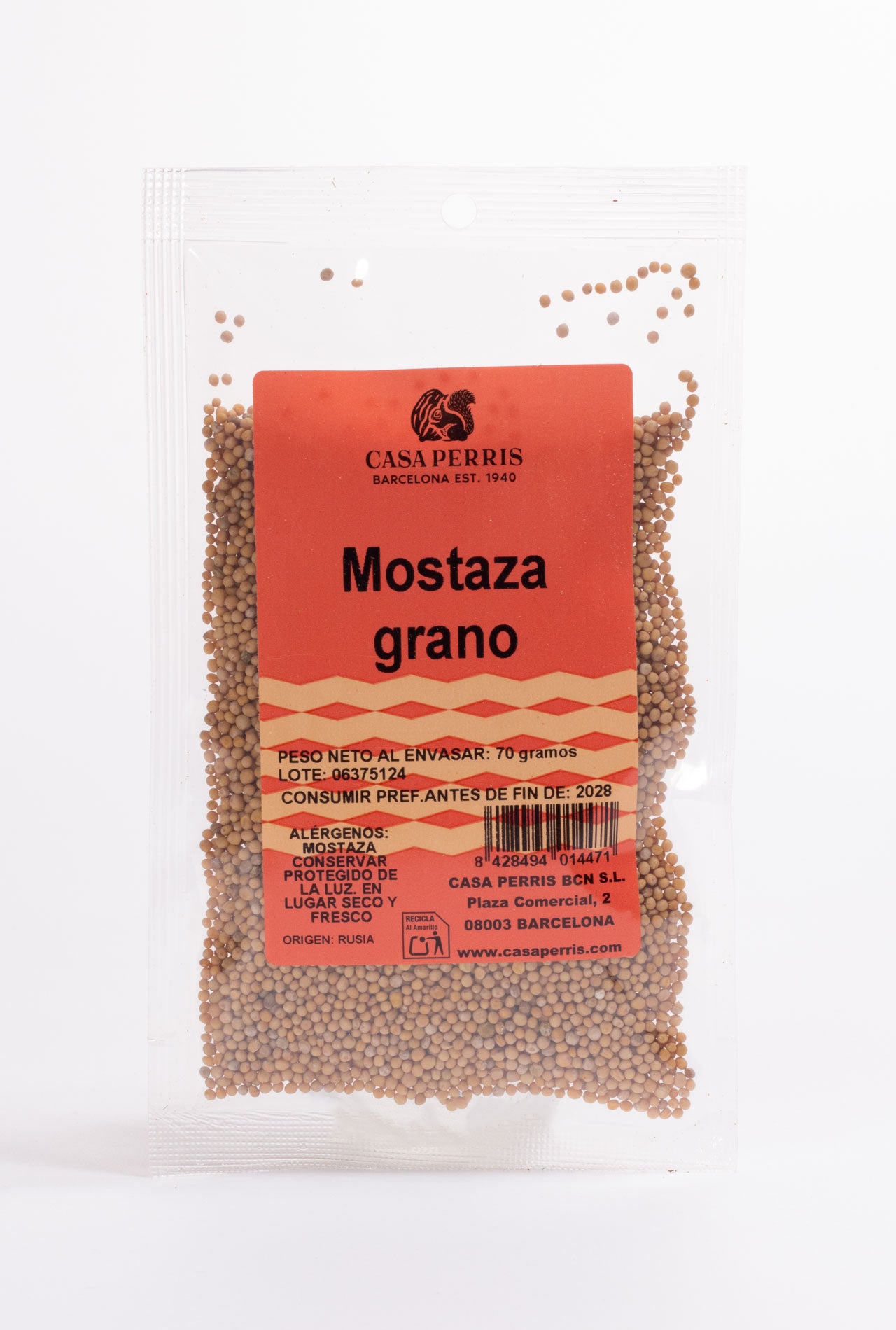 Mostaza amarilla en grano 70g