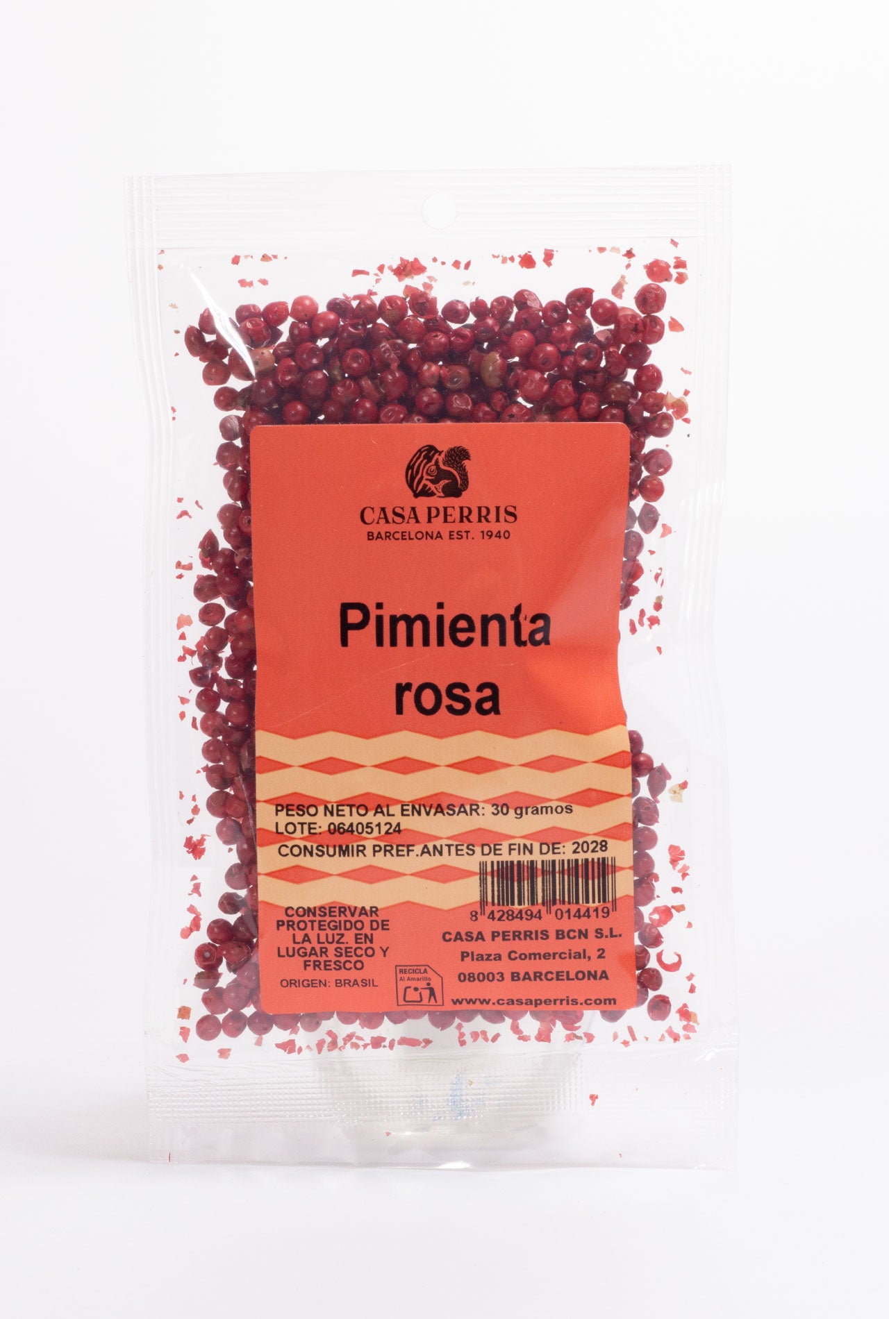 Pebre rosa en gra 30g