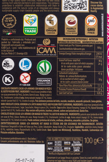 Tableta vanini mango y fruta de la pasion