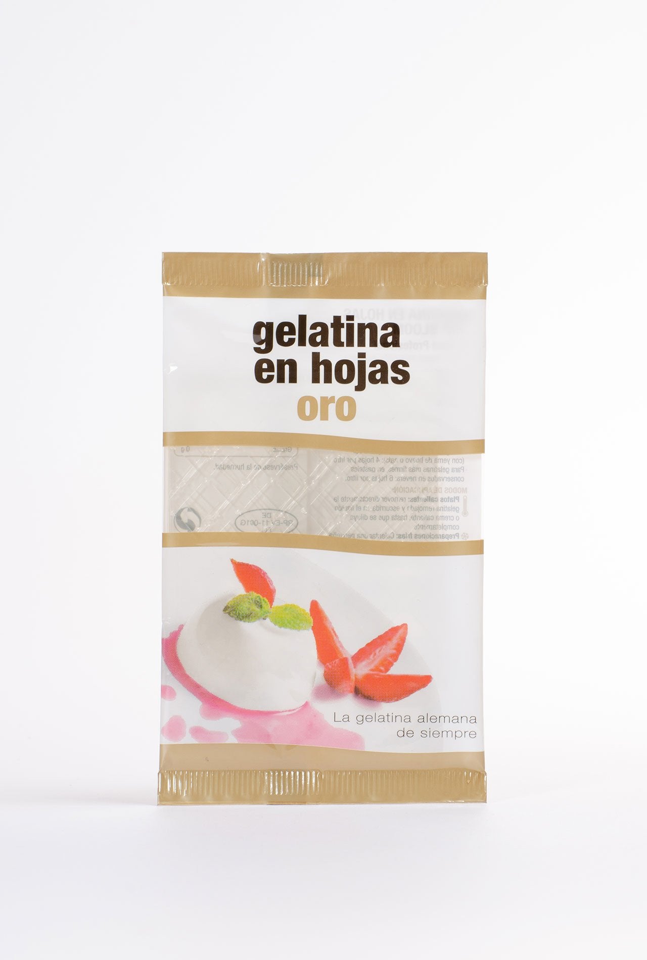 gelatina hojas oro