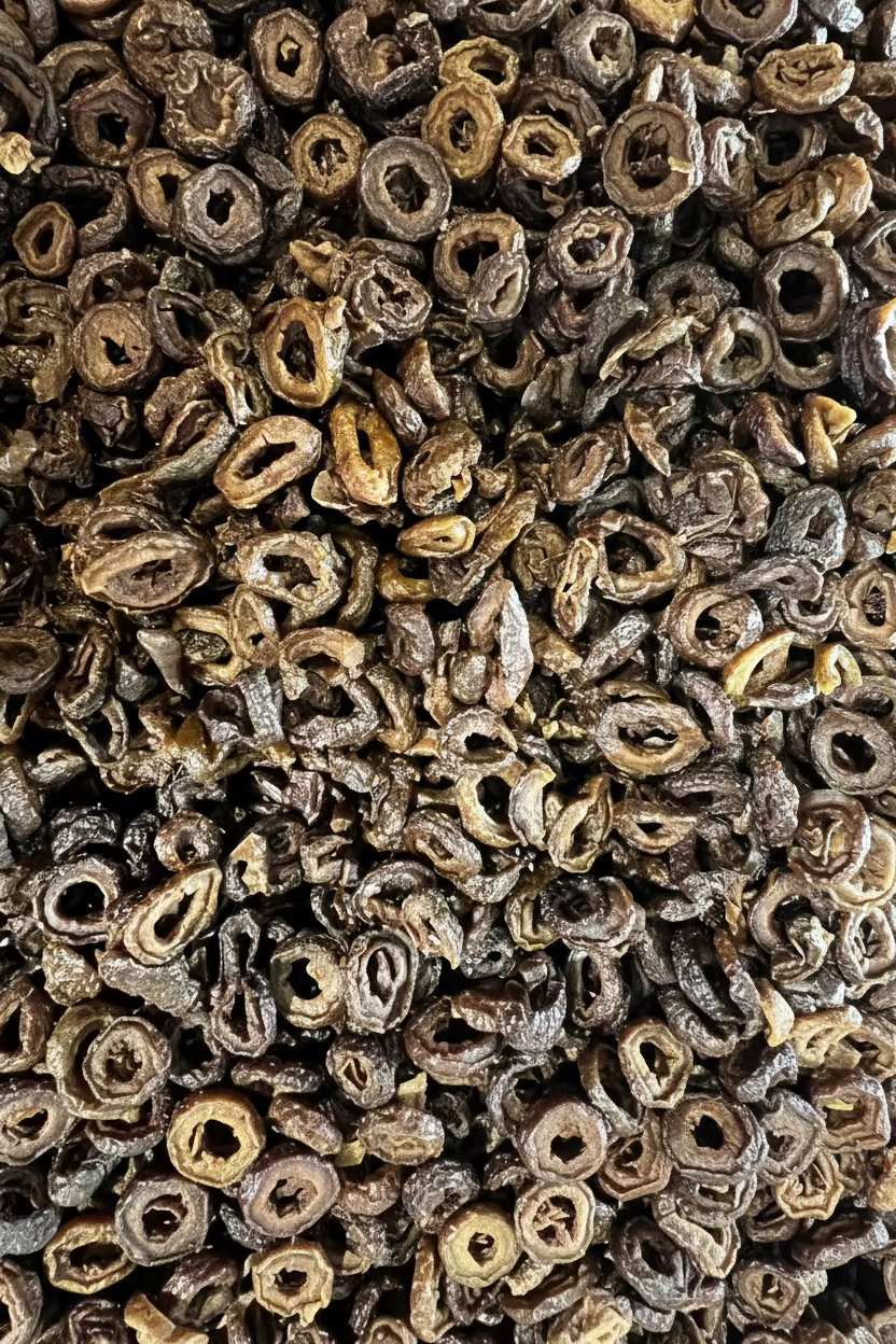 Aceitunas verdes deshidratadas