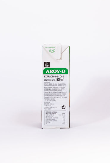 LECHE DE COCO AROY D 500ML INGREDIENTES