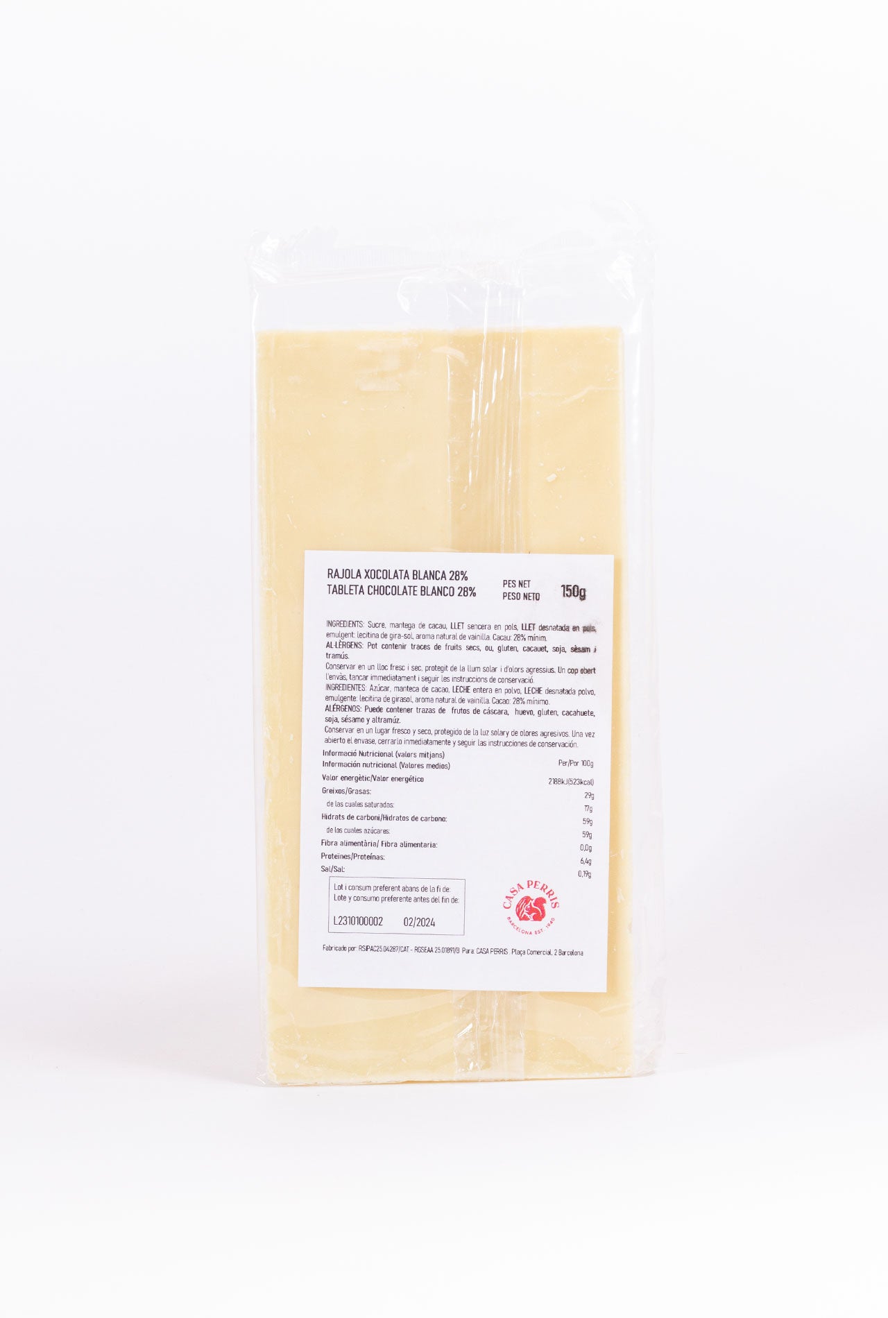 Tableta Chocolate Blanco 150g