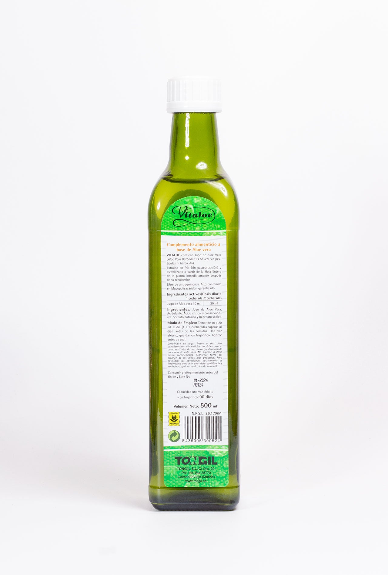 agua de aloe vera 500ml