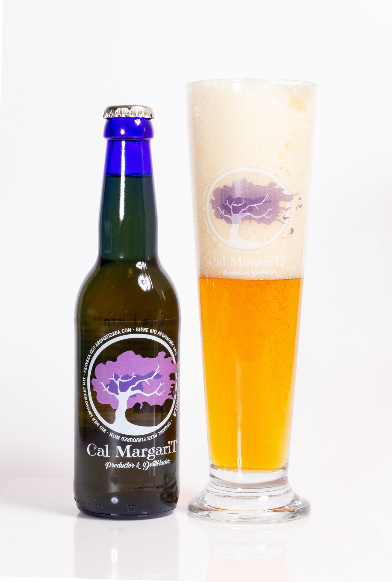 botella de cerveza lavanda