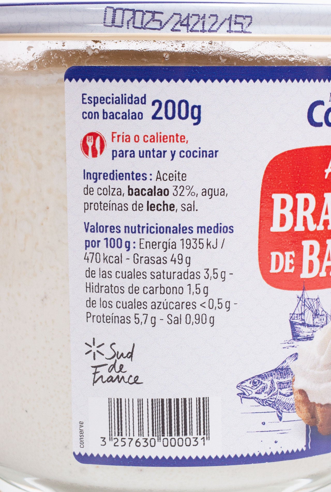 brandada bacalao etiqueta