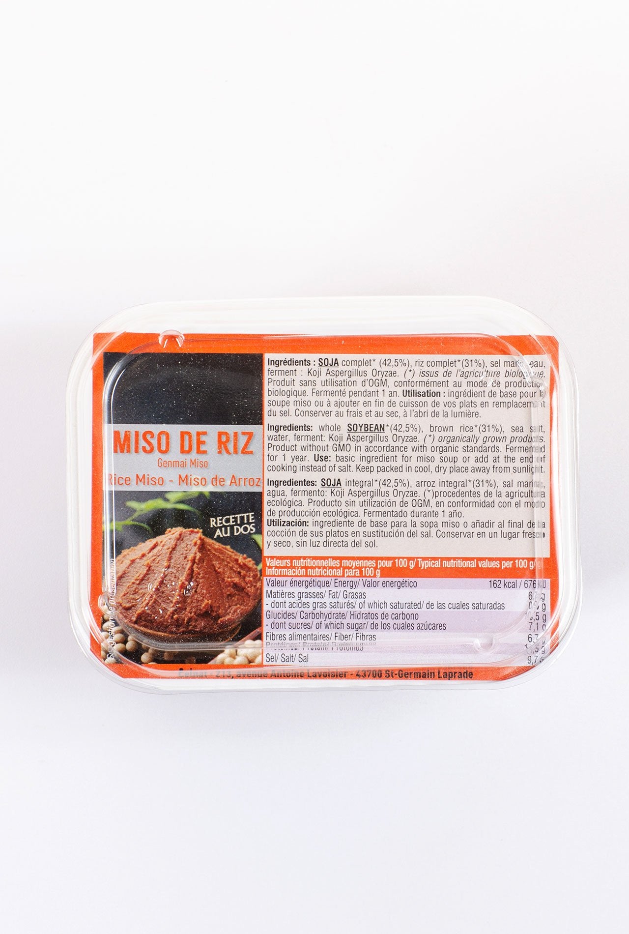 miso de arroz sin pasteurizar